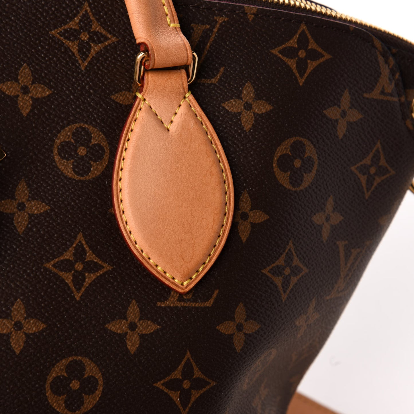 Monogram Flower Zipped Tote MM Beige