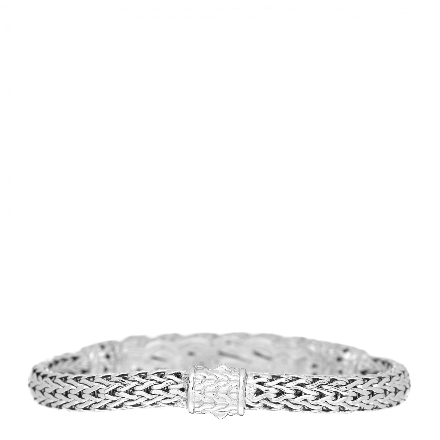 Sterling Silver Diamond Swirl Chain Bracelet