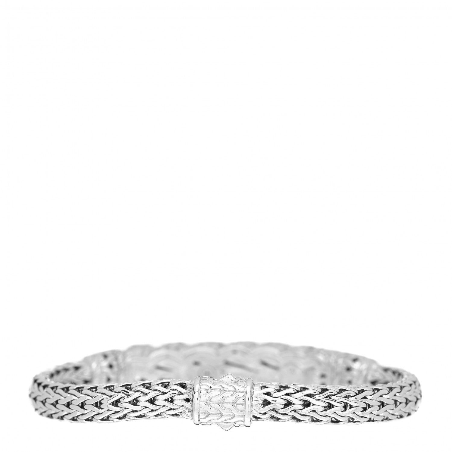 John Hardy Sterling Silver Diamond Swirl Chain Bracelet 2 of 3