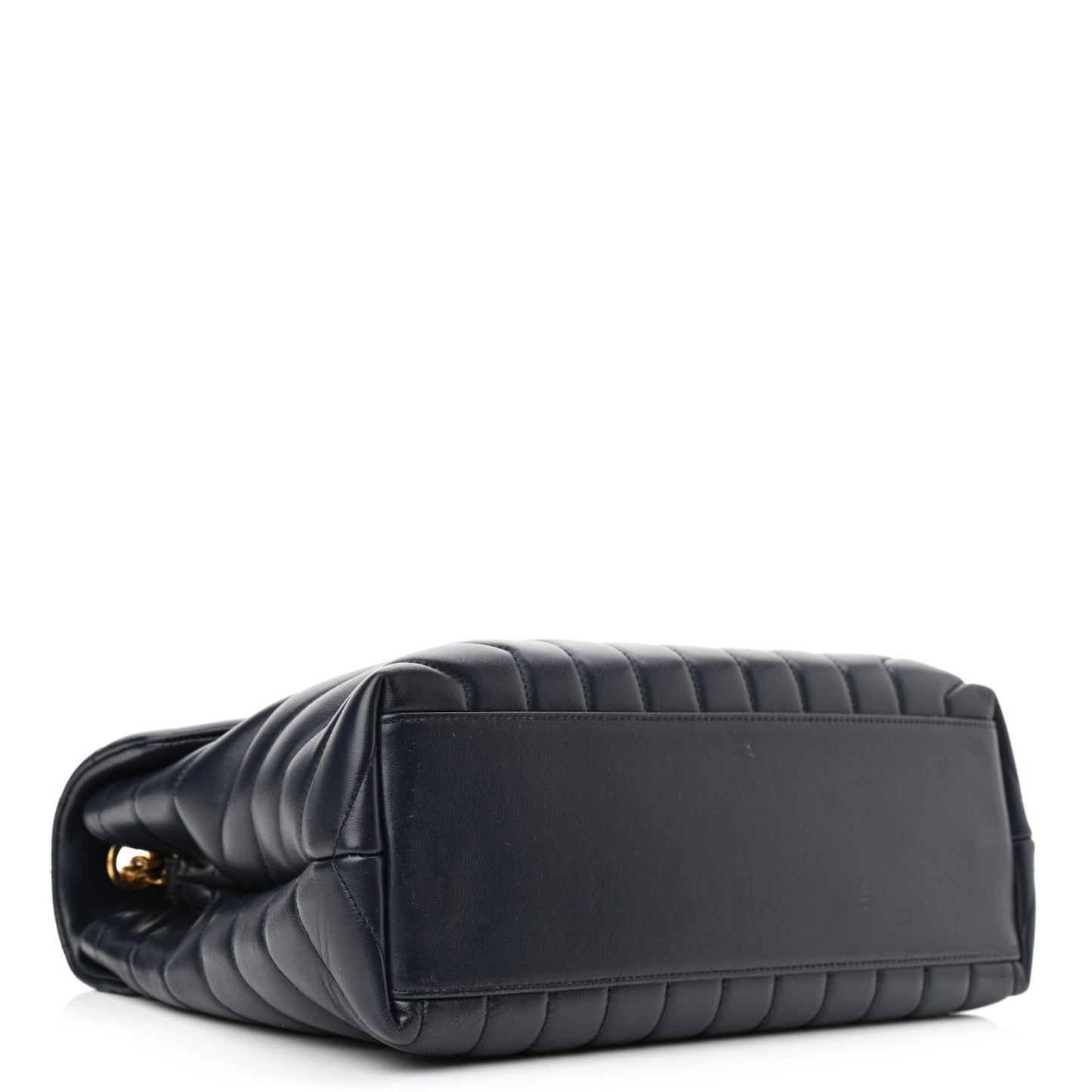 Calfskin Y Quilted Monogram Medium Loulou Chain Satchel Deep Marine
