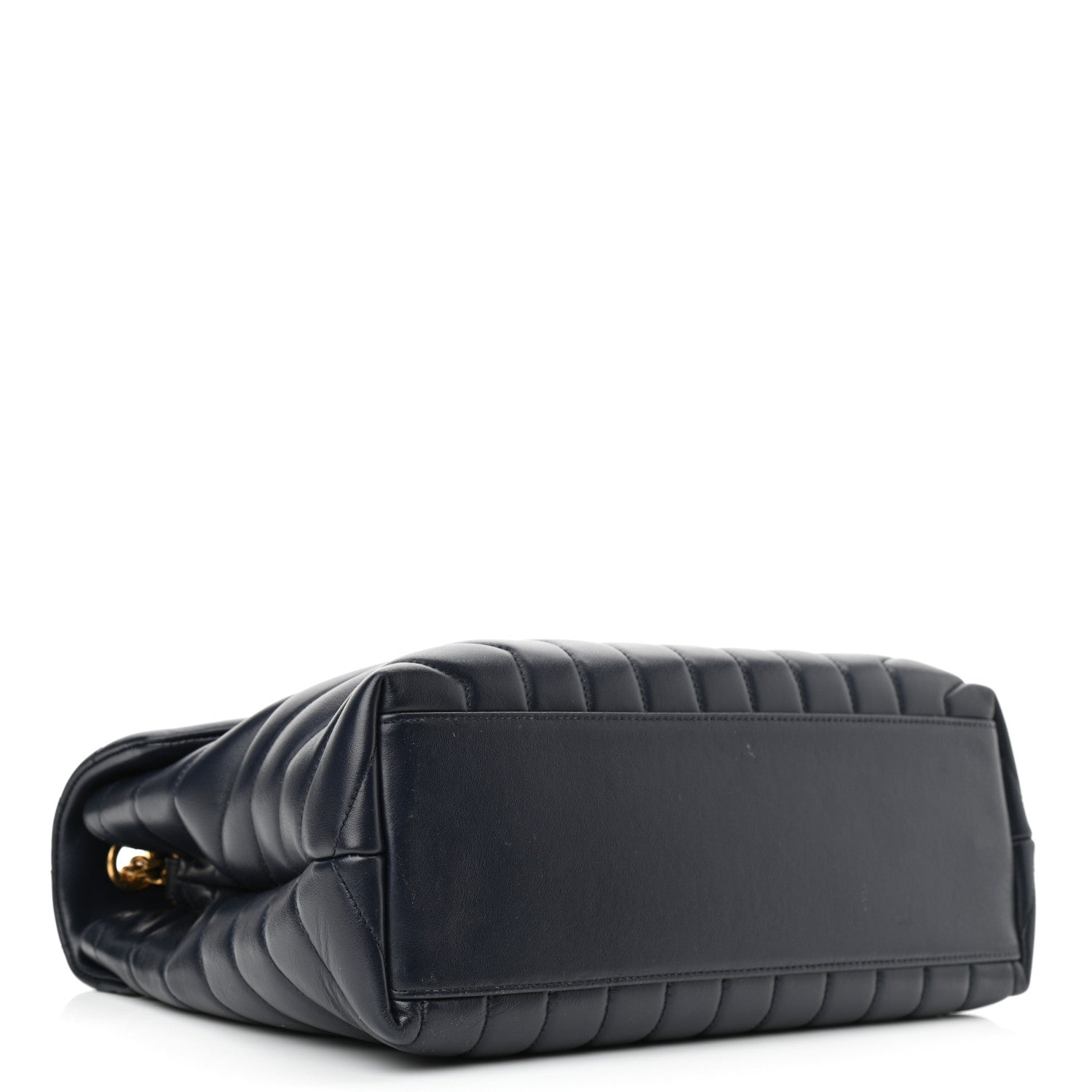 Saint Laurent Calfskin Y Quilted Monogram Medium Loulou Chain Satchel Deep Marine 4 of 11