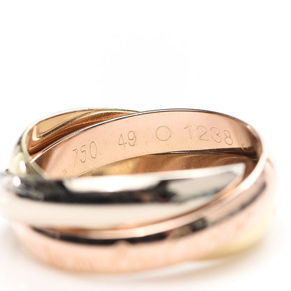 Cartier 18K Pink Yellow White Gold Classic Les Must De Cartier Trinity Ring 49 4.75 5 of 6