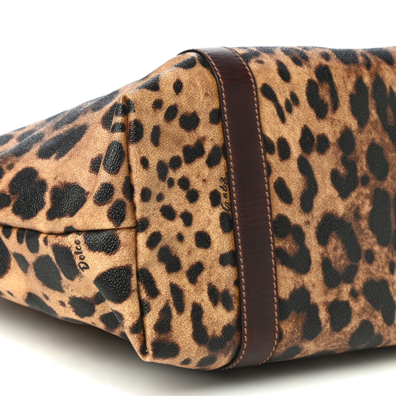 Dolce & Gabbana Coated Canvas Leopard Print Tote 7 of 15