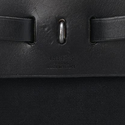 Hermes Toile Vache Calfskin Herbag 30 PM Backpack Black 6 of 16