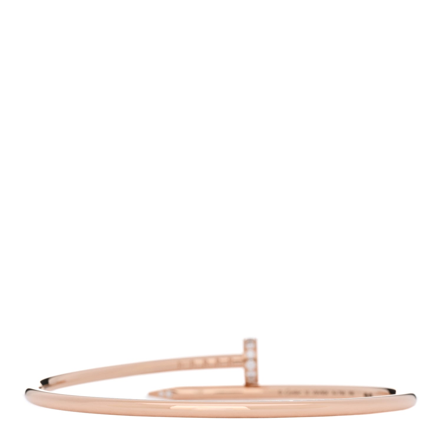 Cartier 18K Pink Gold Diamond Small Juste Un Clou Bracelet 16 2 of 4