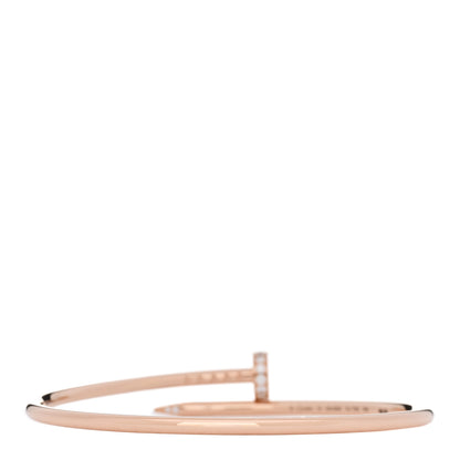 Cartier 18K Pink Gold Diamond Small Juste Un Clou Bracelet 16 2 of 4
