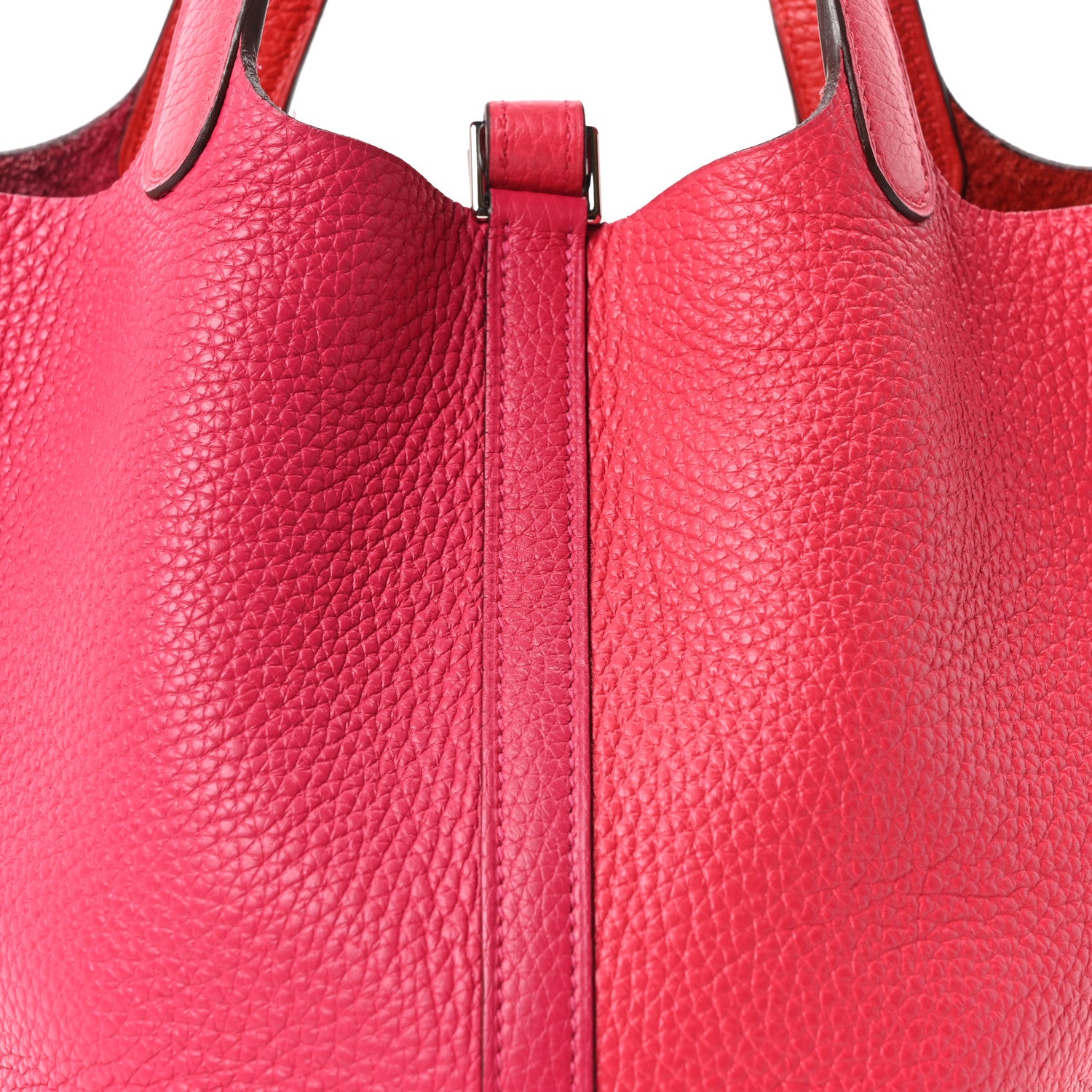Hermes Taurillon Clemence Tri-Color Picotin Lock 18 PM Rose