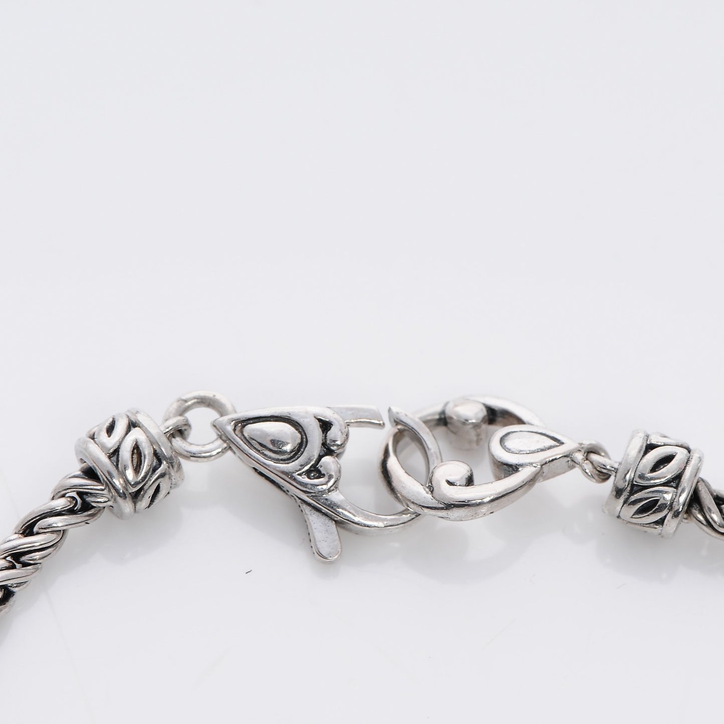Sterling Silver Pink Sapphire Pendant Bracelet