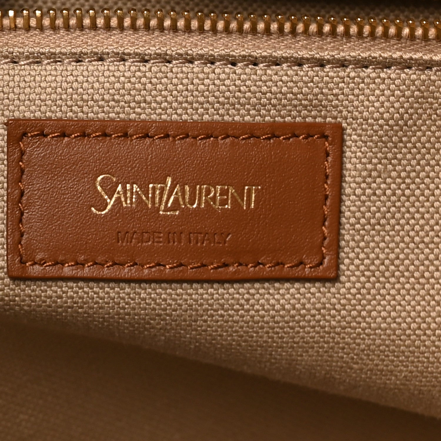 Saint Laurent Canvas Calfskin Y Tote Desert Dust Brick 6 of 10