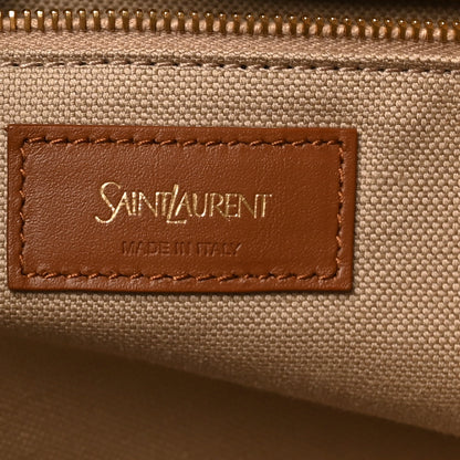Saint Laurent Canvas Calfskin Y Tote Desert Dust Brick 6 of 10