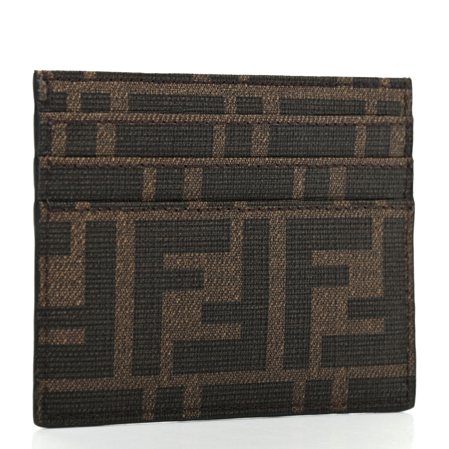 Glazed Fabric FF 1974 Roma Amor Card Holder Tobacco Limone