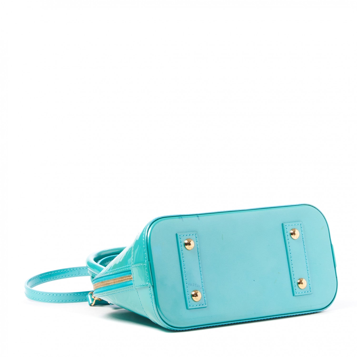 Louis Vuitton Vernis Alma BB Blue Lagon 3 of 9