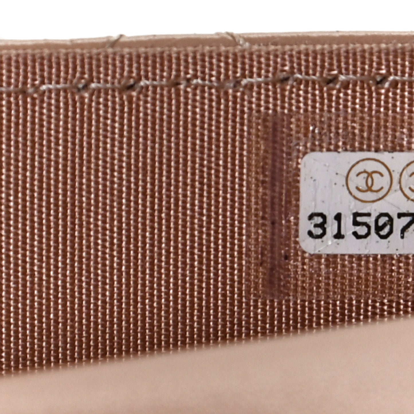 Calfskin Quilted Perfect Fit Coin Purse With Chain Beige