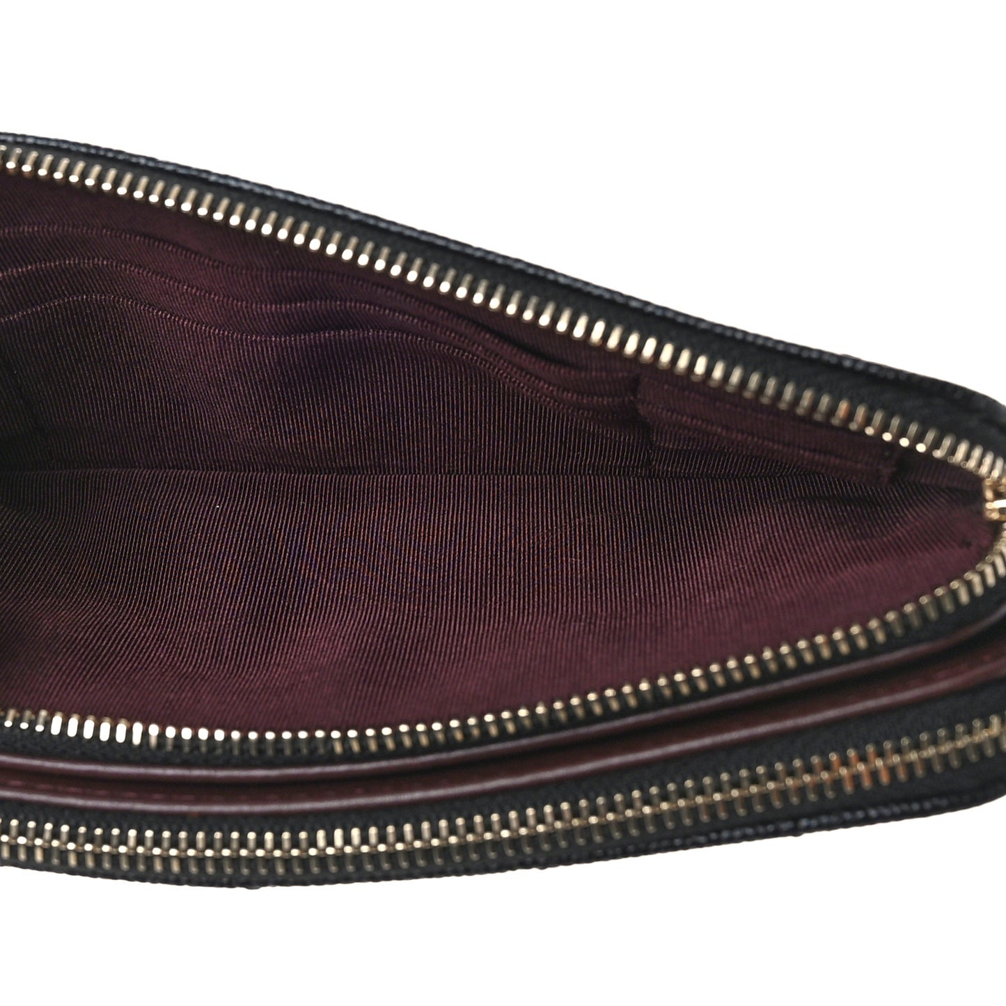 Caviar Quilted Small Clutch With Chain Black