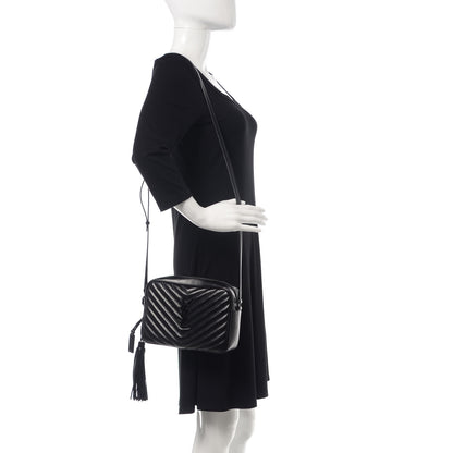 Saint Laurent Calfskin Matelasse Monogram Lou Camera Bag Black 2 of 10