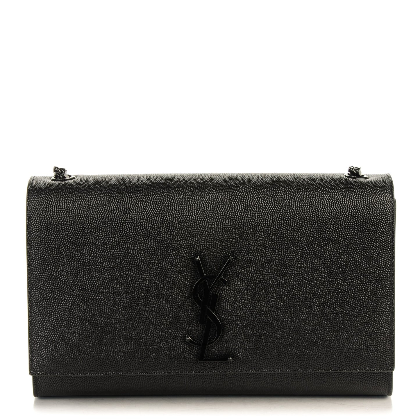 Grain De Poudre Medium Classic Monogram Kate Satchel Black