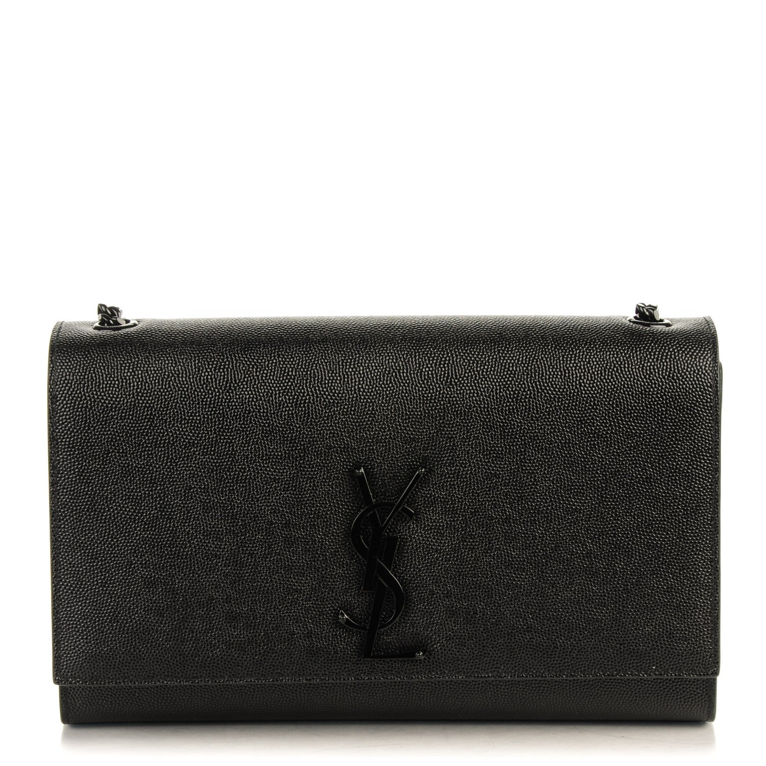 Saint Laurent Grain De Poudre Medium Classic Monogram Kate Satchel Black 1 of 7
