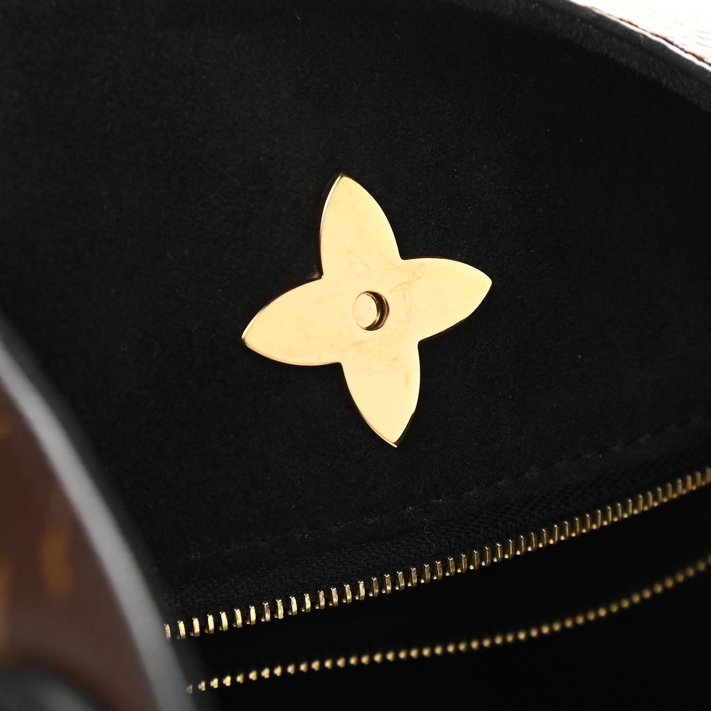 Monogram Flower Hobo Black
