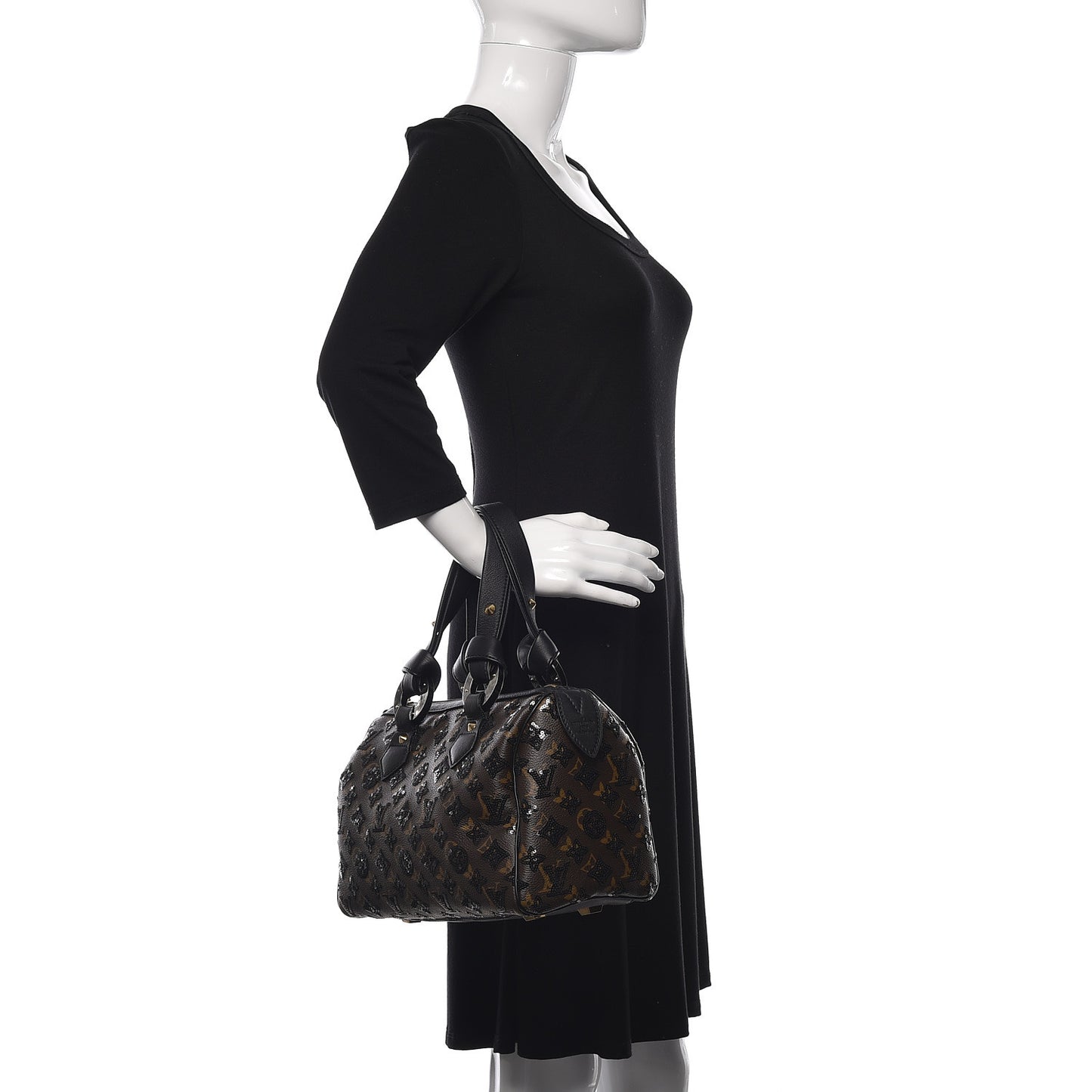 Monogram Sequins Eclipse Speedy 28 Black