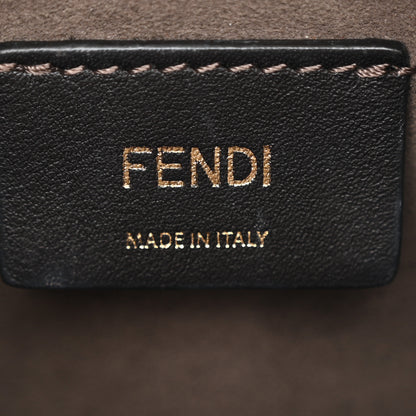 Fendi Vitello Liberty F is Fendi Bi-Color FF 1974 Embossed Mini Mon Tresor Bucket Bag Maya Black 6 of 11