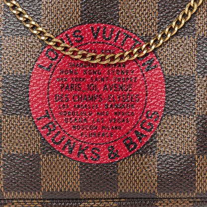 Louis Vuitton Damier Ebene Complice Trunks and Bags Mini Pochette Accessories Red 9 of 9