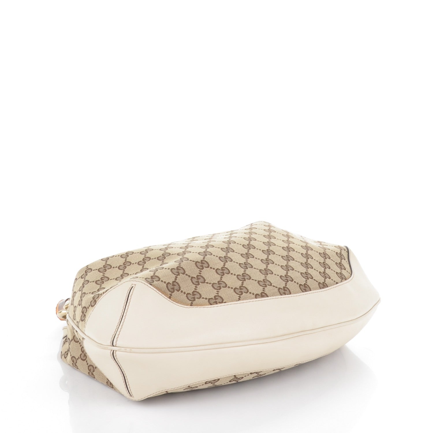 Gucci Monogram Medium Peggy Bamboo Top Handle Bag Off White 4 of 9