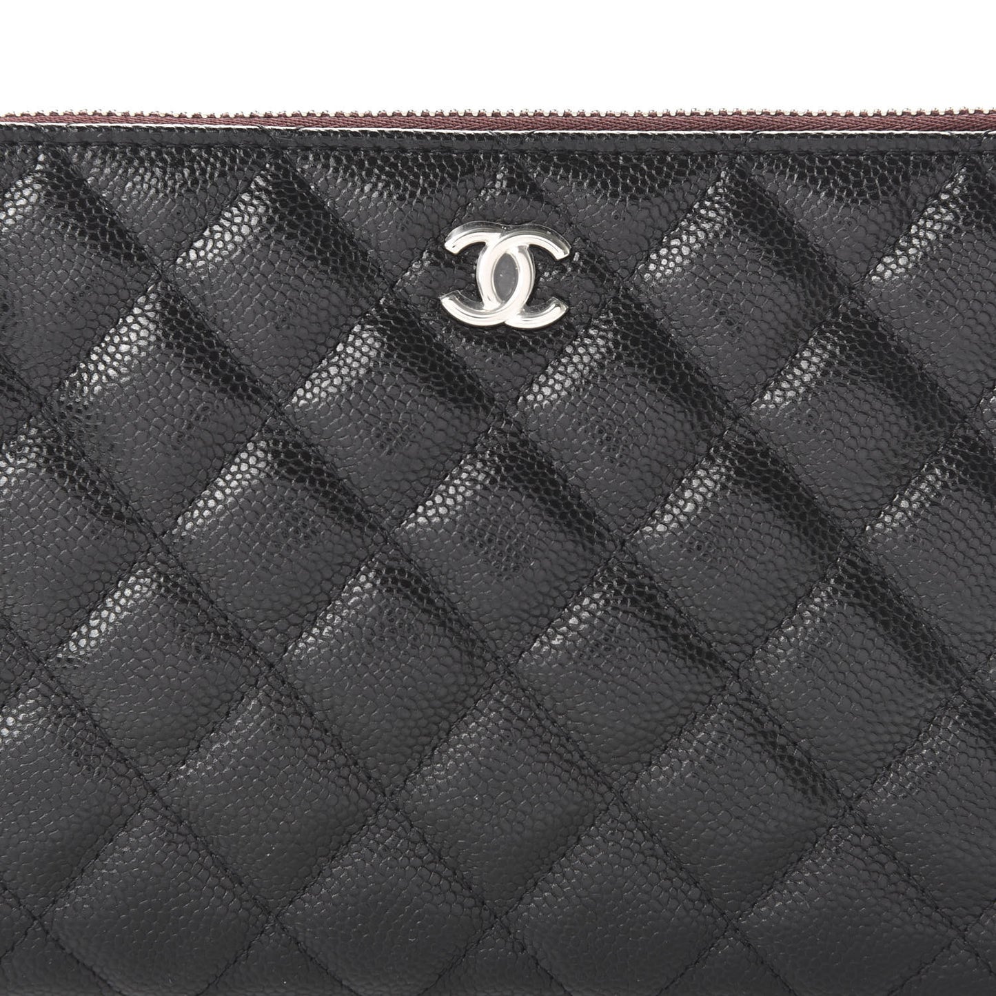 Caviar Quilted Cosmetic Case Black