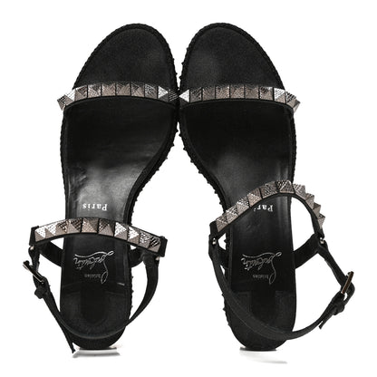 Christian Louboutin Nappa Pyraclou 60 Platform Sandals 41 Black 2 of 8