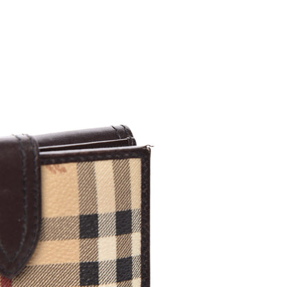 Burberry Haymarket Check Compact Wallet Chocolate 9 of 14
