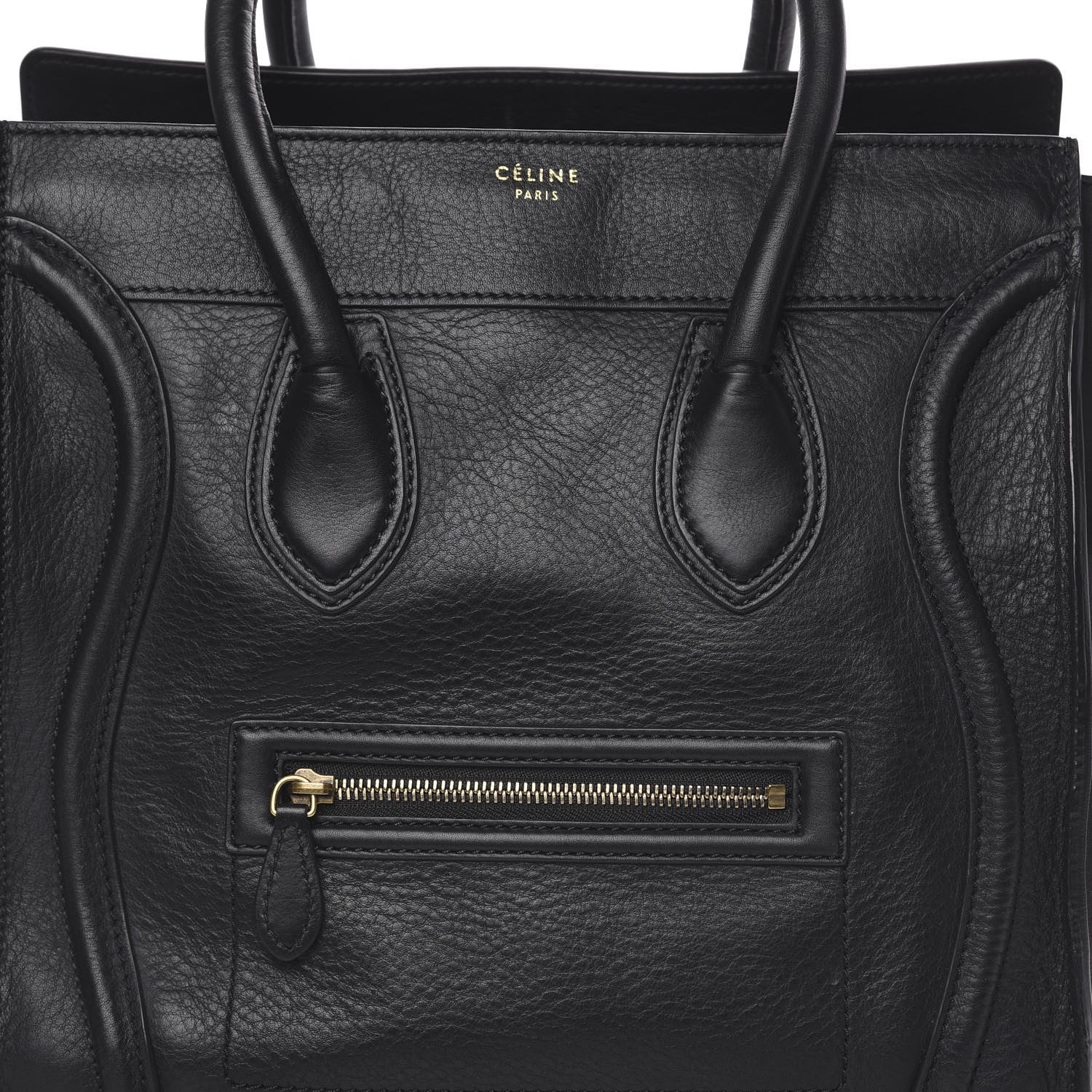 Celine Supple Calfskin Mini Luggage Black 7 of 9