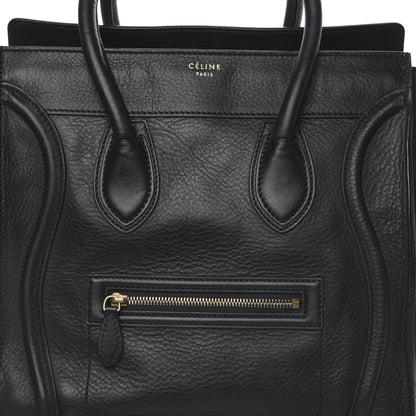 Celine Supple Calfskin Mini Luggage Black 7 of 9