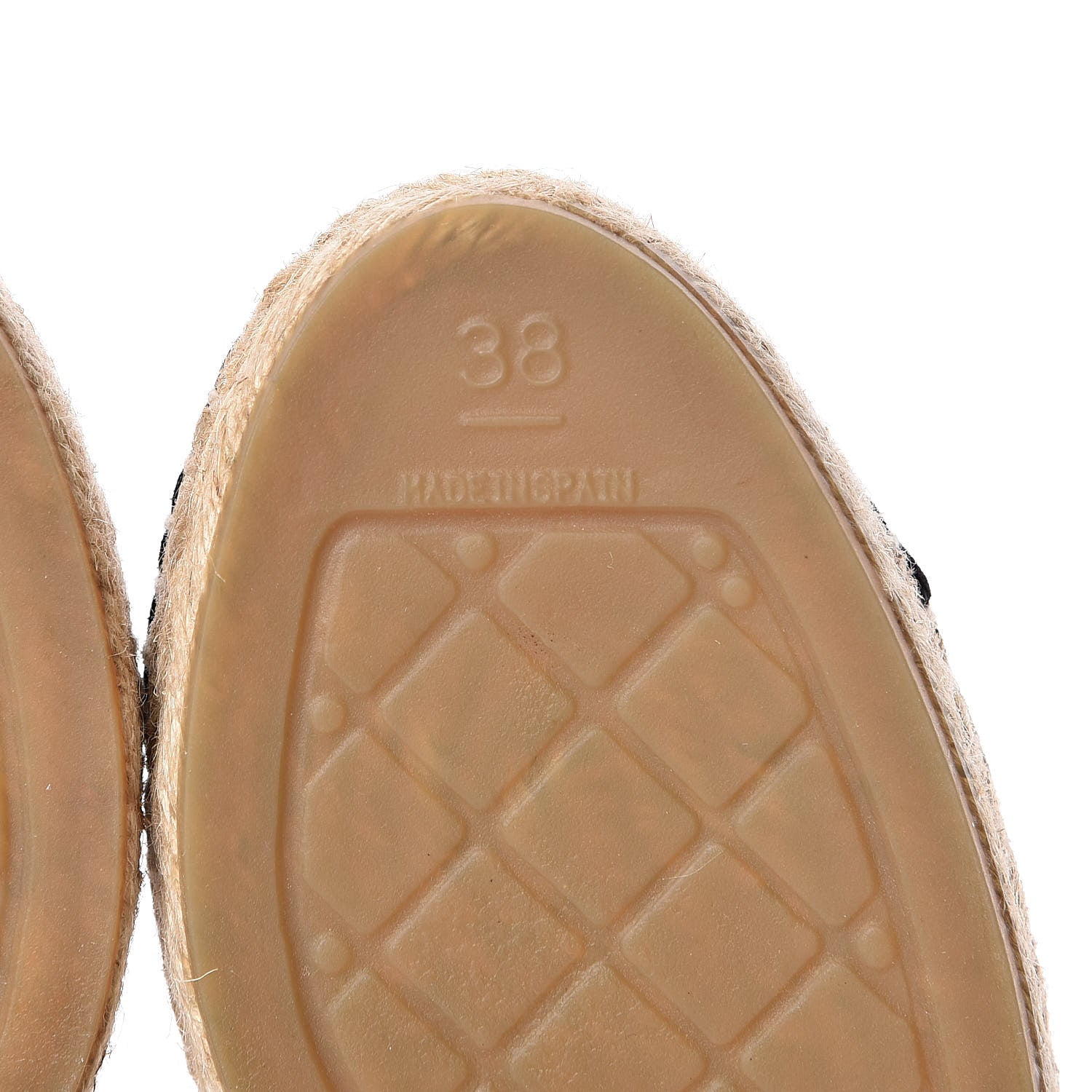 Chanel Suede Pearl CC Espadrilles 38 Beige Black 6 of 11