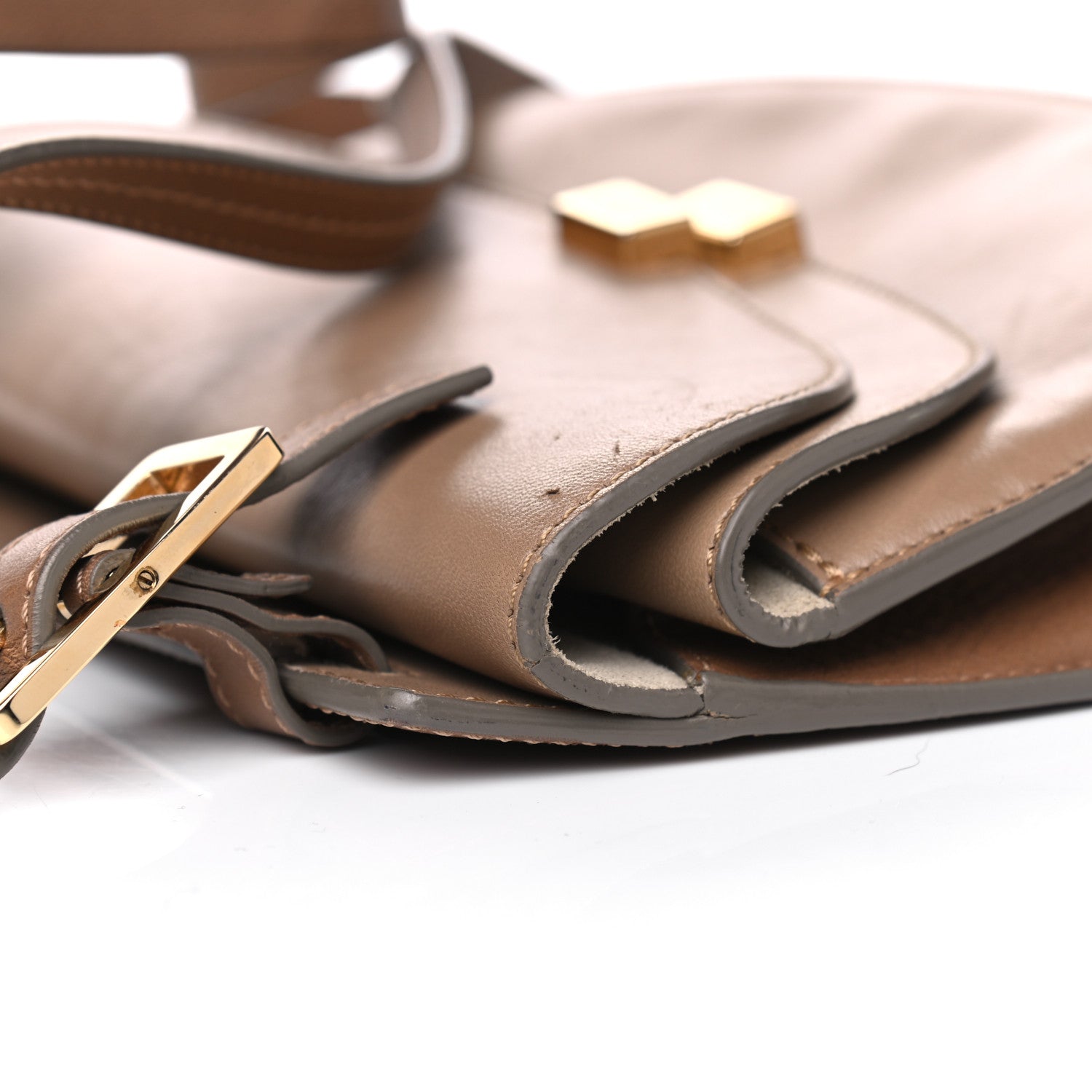 Chloe Calfskin Georgia Crossbody Bag Chestnut Cream 10 of 16