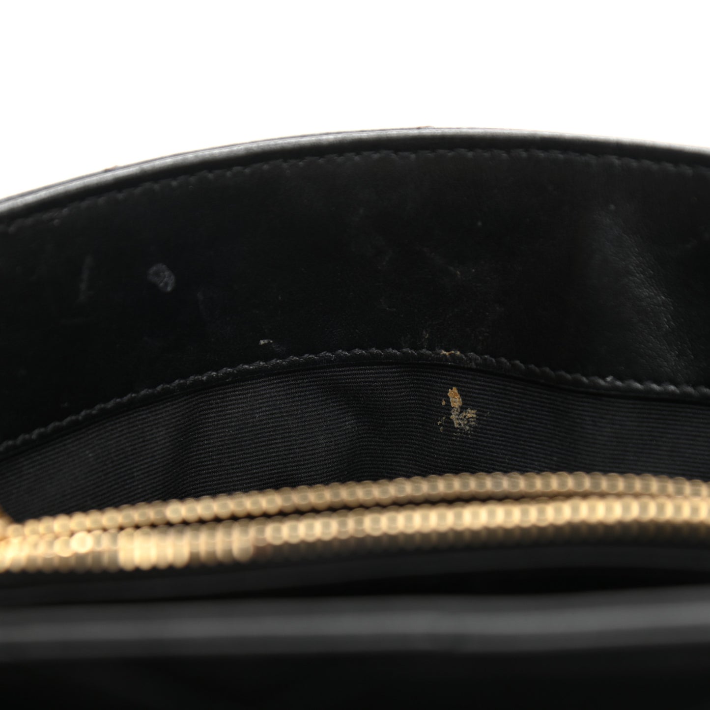 Calfskin Y Quilted Monogram Small Loulou Chain Satchel Black