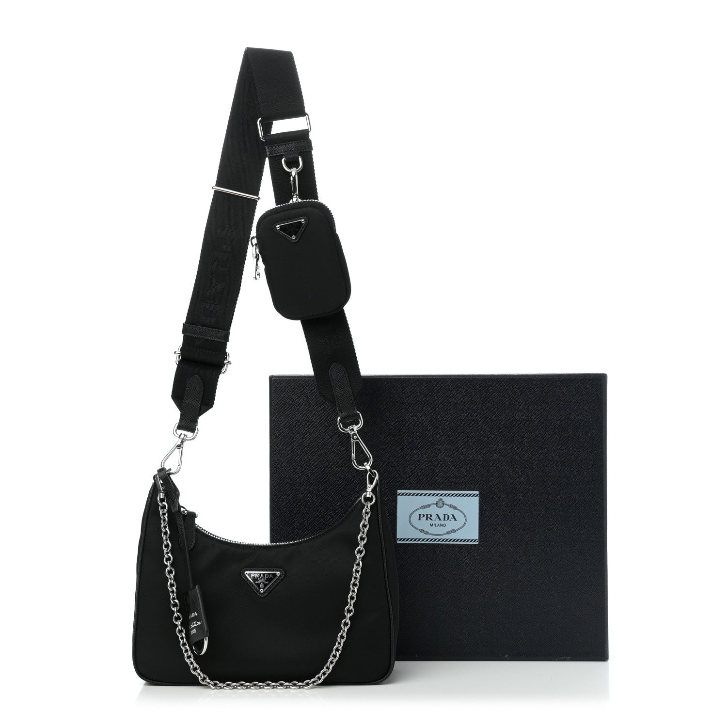 Prada Nylon Re-Edition 2005 Shoulder Bag Black 10 of 10