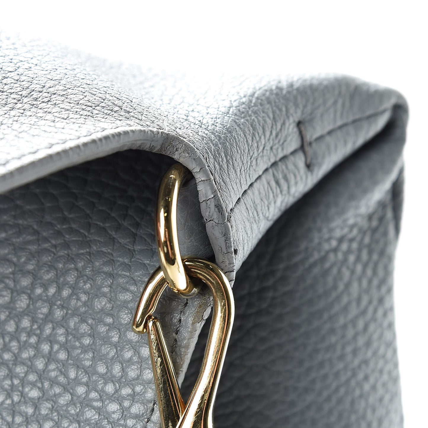 London Grainy Calfskin Medium Cale Hobo Storm Grey