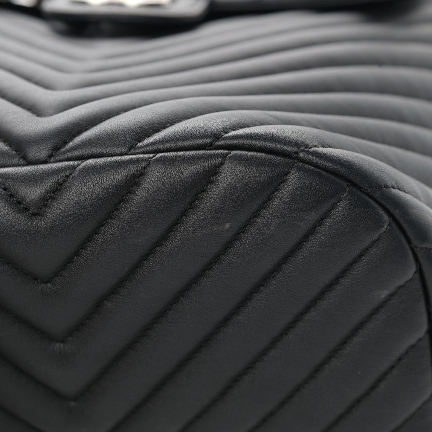 Calfskin Chevron Quilted Small Urban Spirit Backpack Black