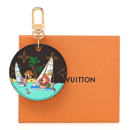 Louis Vuitton Monogram 2023 Christmas Animation Sailing Vivienne Bag Charm Key Ring Dragonfruit Pink 4 of 4