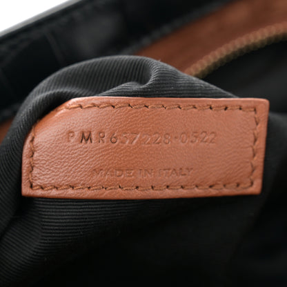 Saint Laurent Calfskin Crocodile Embossed Le 5 A 7 Hobo Black 7 of 11