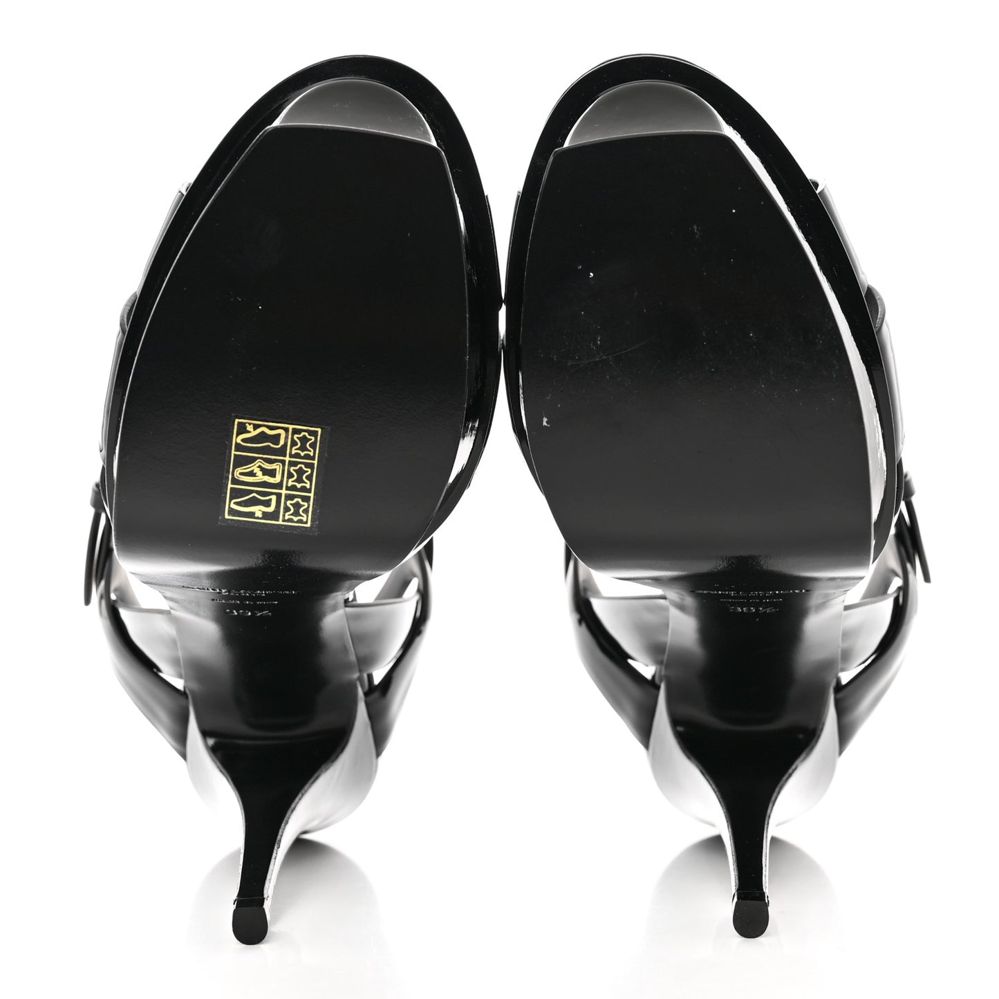 Patent Tribute 105 Platform Sandals 39.5 Black