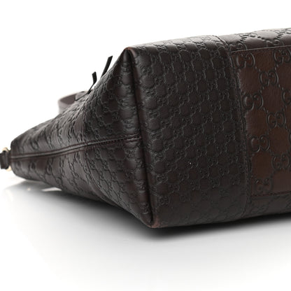 Gucci Guccissima Medium Bree Foldover Tote Chocolate 9 of 10
