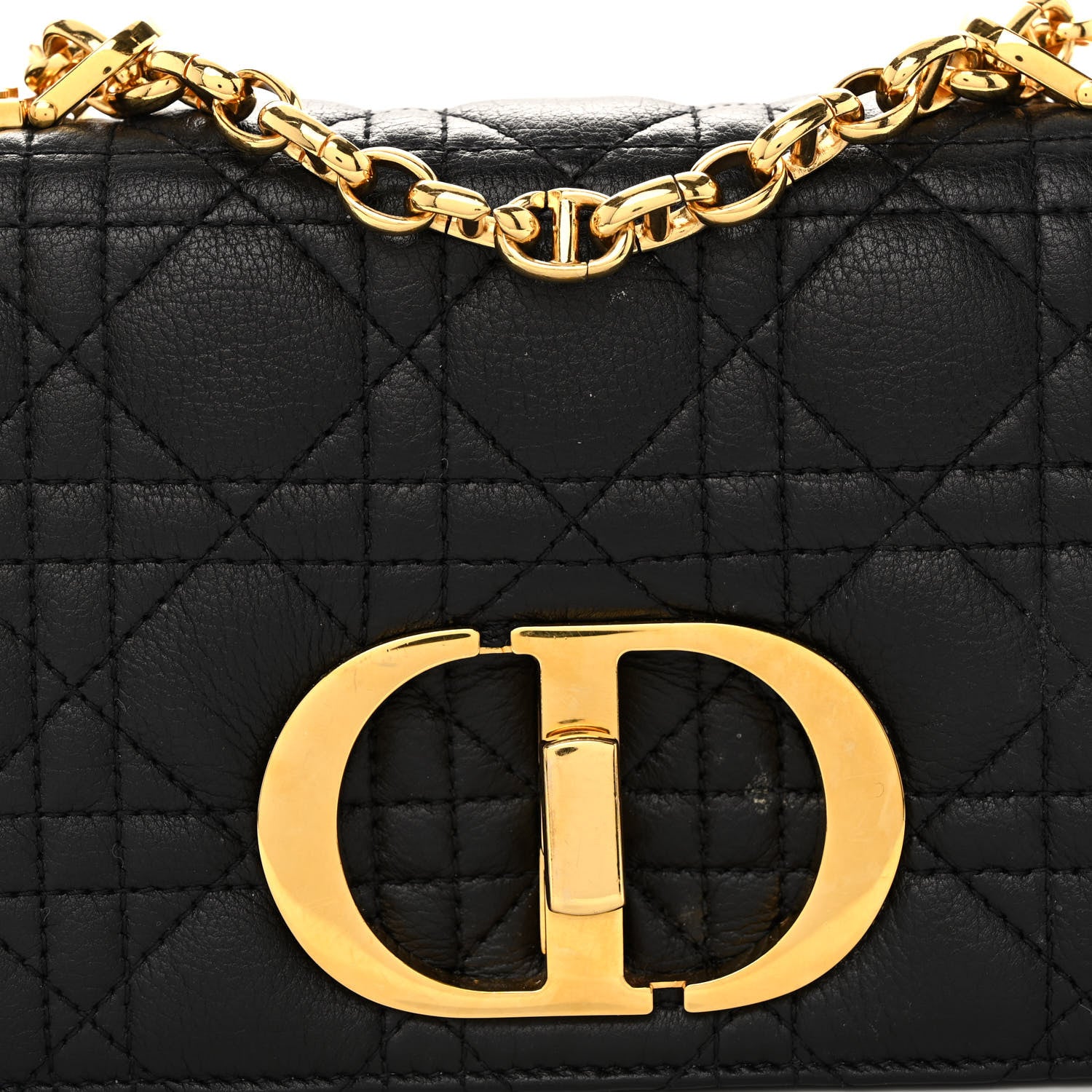 Christian Dior Calfskin Cannage Small Caro Bag Black 7 of 11