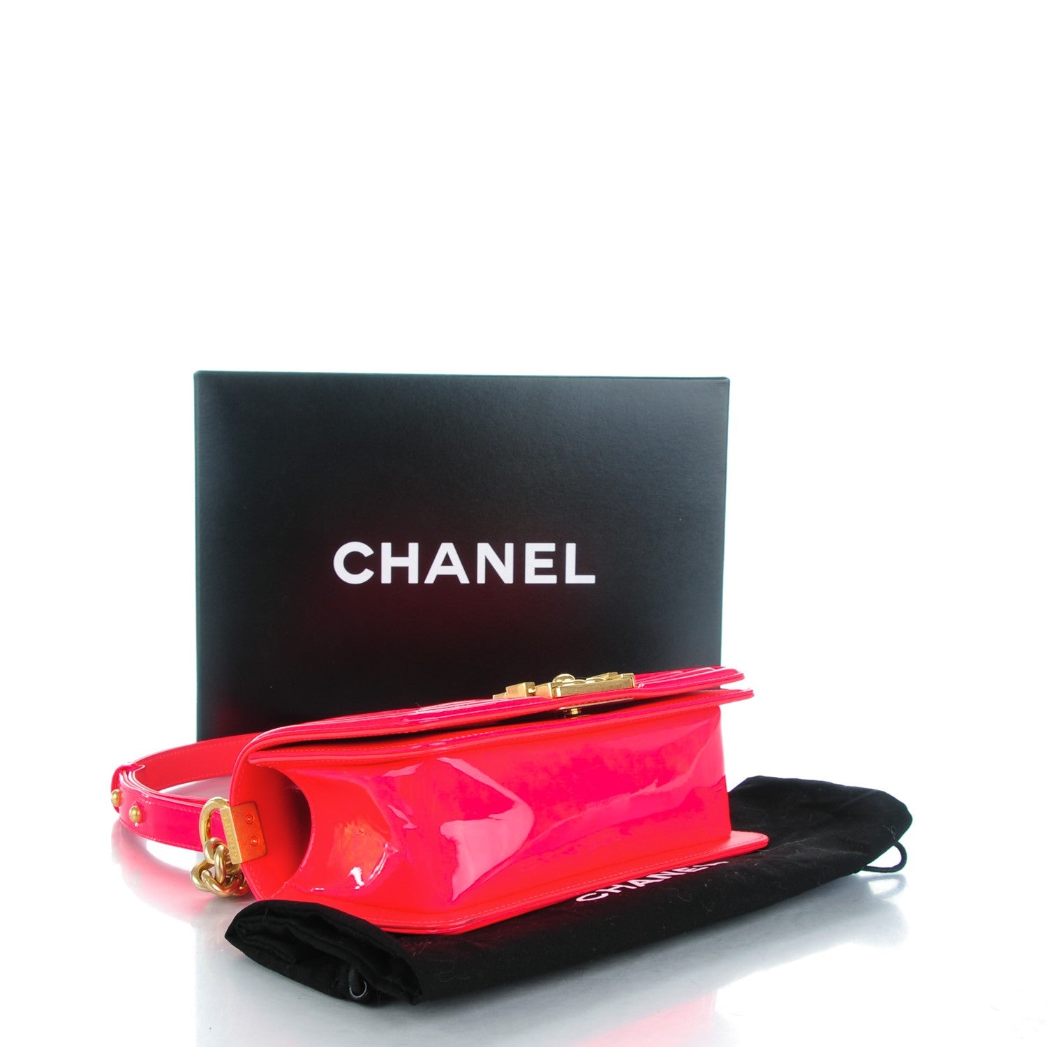 Chanel Patent Calfskin Quilted Small Boy Flap Pink 4 of 8