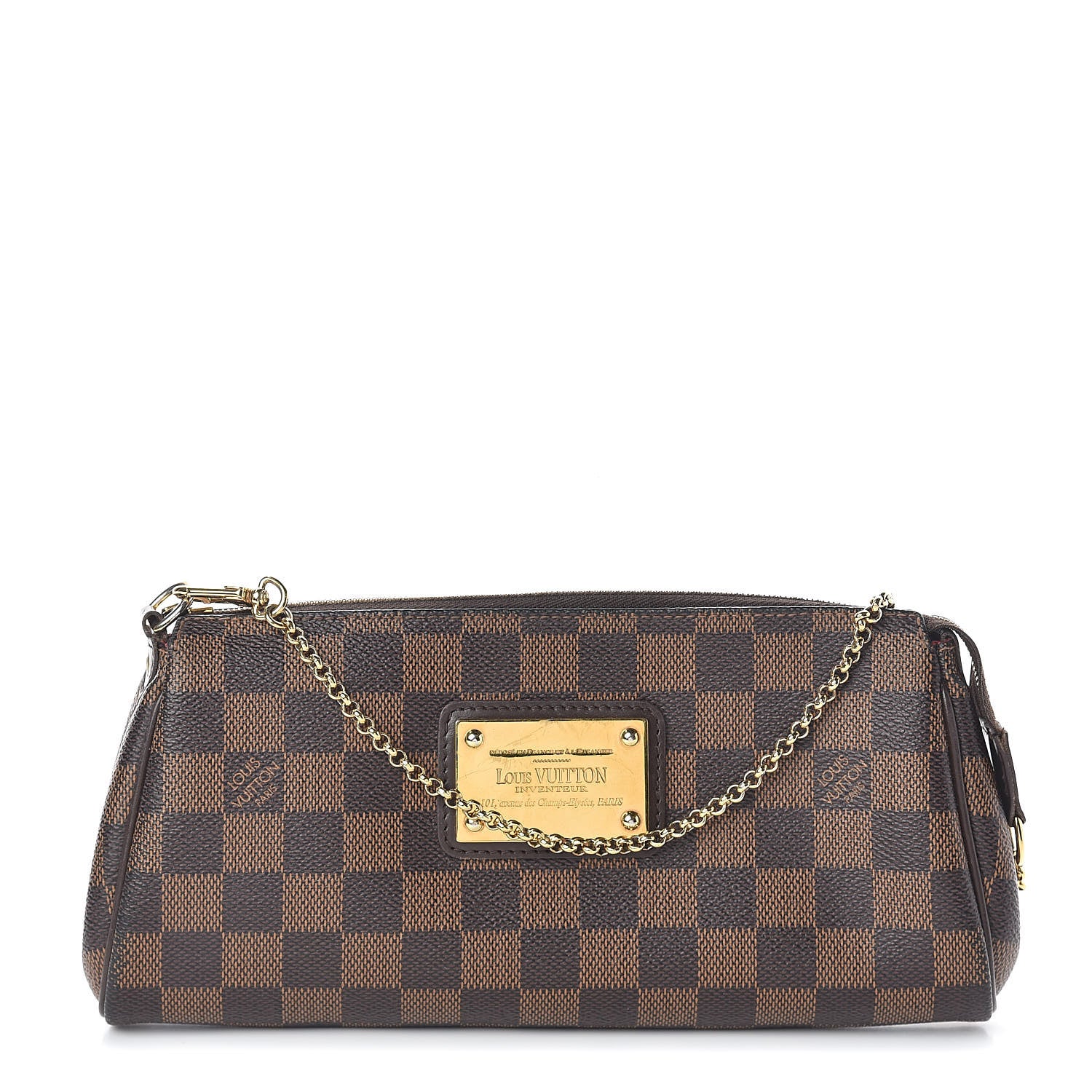 Louis Vuitton Damier Ebene Eva Clutch 1 of 9