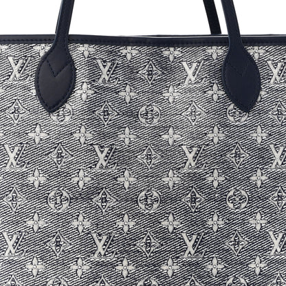Louis Vuitton Monoglam Neverfull MM Blue 8 of 13