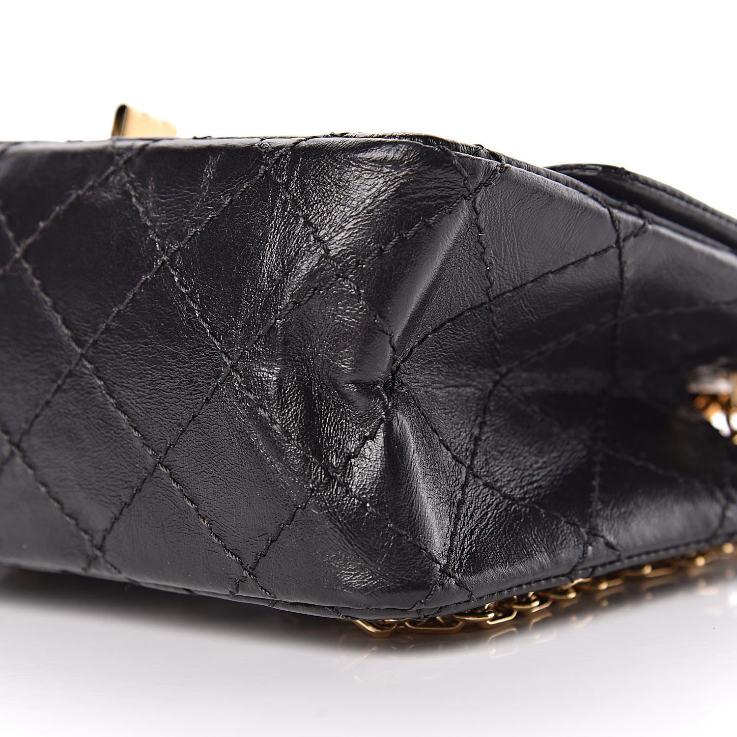 Chanel Aged Calfskin Quilted 2.55 Reissue Mini Flap Black 13 of 14