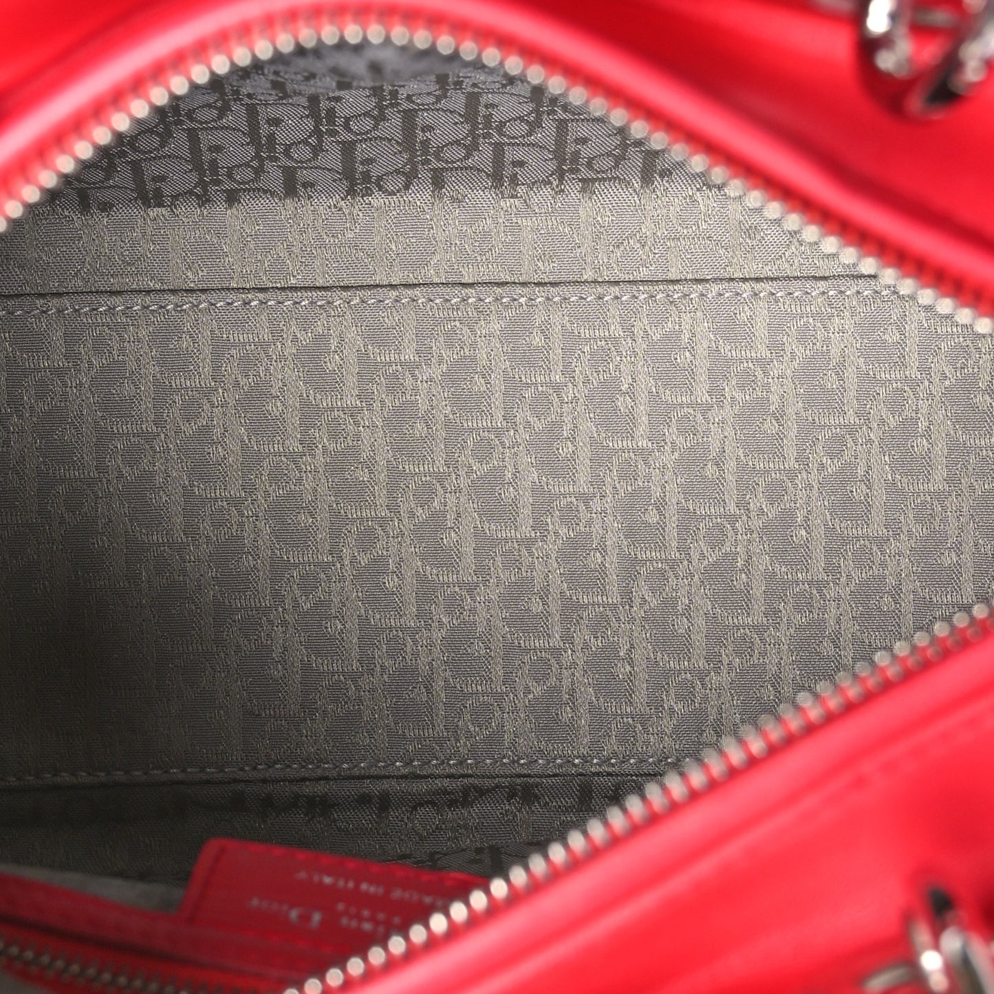 Lambskin Cannage Medium Lady Dior Red