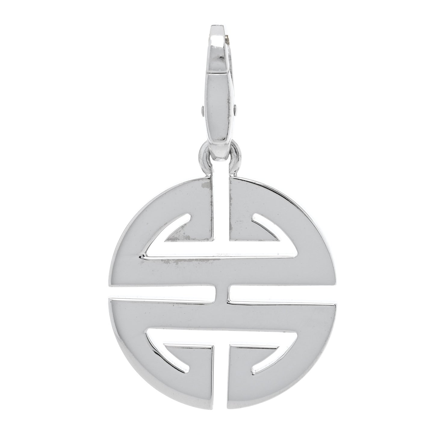 18K White Gold Diamond Longevity Charm