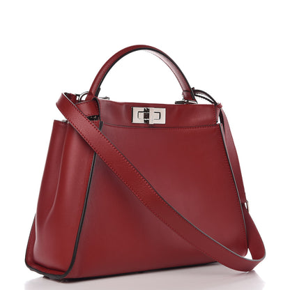 Fendi Vitello Seta Elaphe Crocodile Monster Eyes Medium Peekaboo Iconic Satchel Ribes Naturale 4 of 7