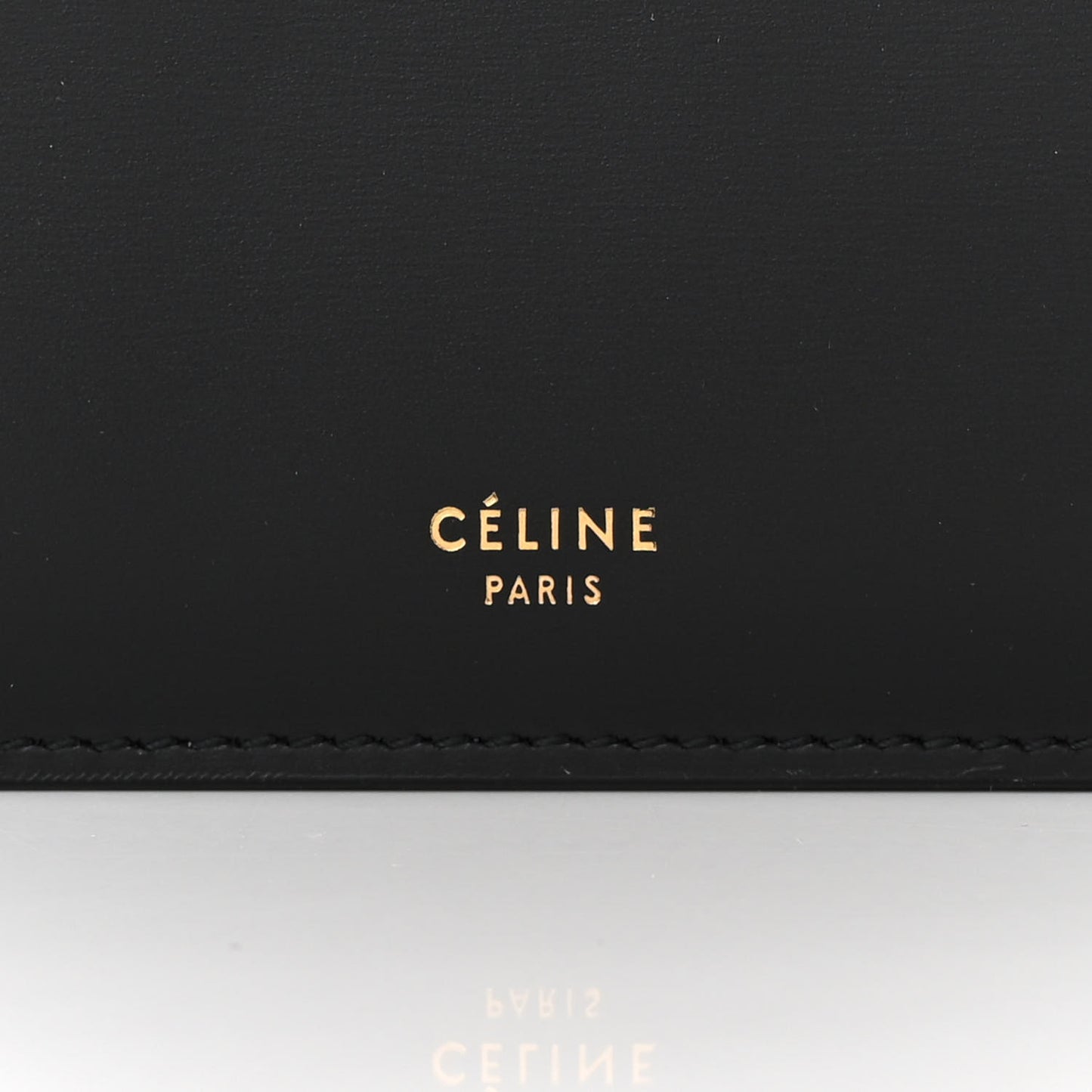 Box Calfskin Medium Clasp Bag Black